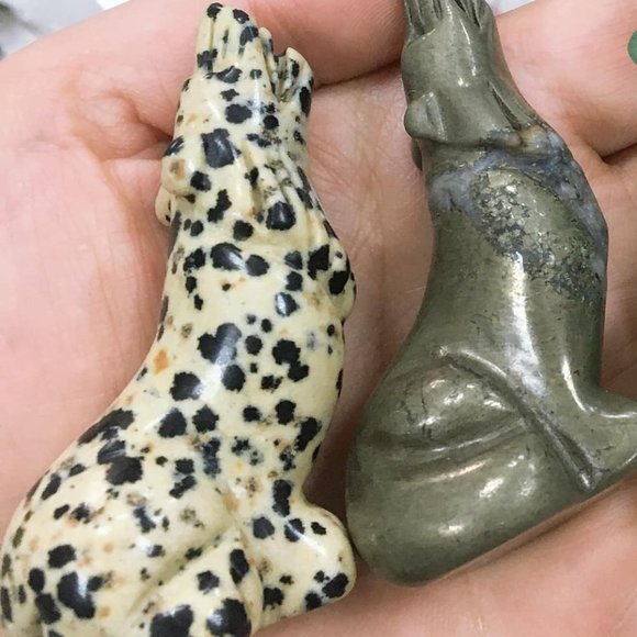 Other - Kiwi Jasper Stone bear Carving Crystal